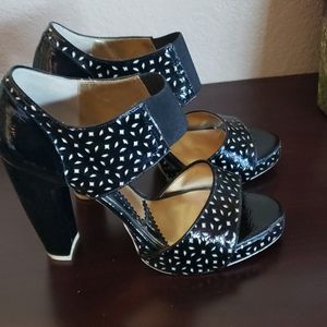 High chunky heel platforms